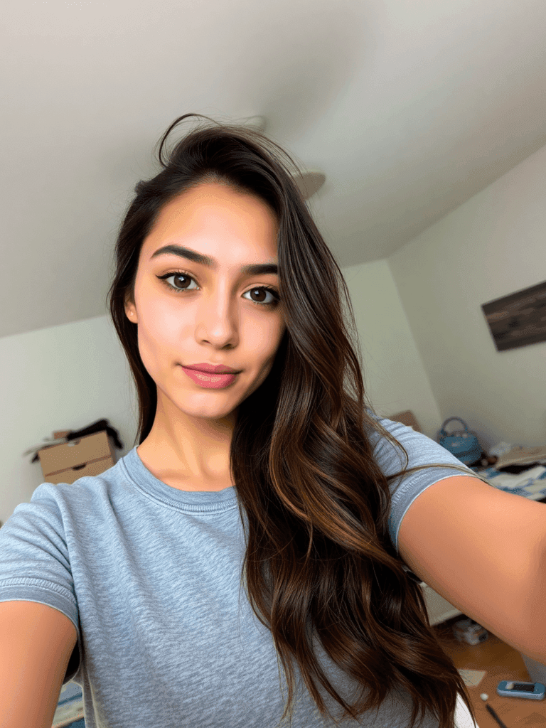 Selfie vor der KI-Bearbeitung